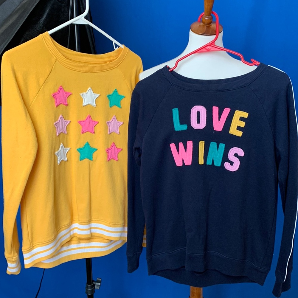 TWO sweatshirts SO size XL